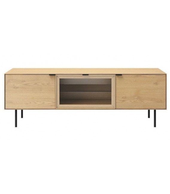 MUEBLE TV 160 X 42 SULTA MADERA NATURAL Y NEGRO