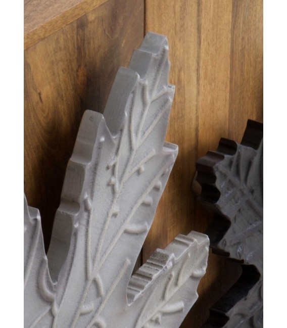 APARADOR 177 X 45 HOJAS MADERA MANGO NATURAL METAL NEGRO