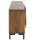 APARADOR 177 X 45 HOJAS MADERA MANGO NATURAL METAL NEGRO