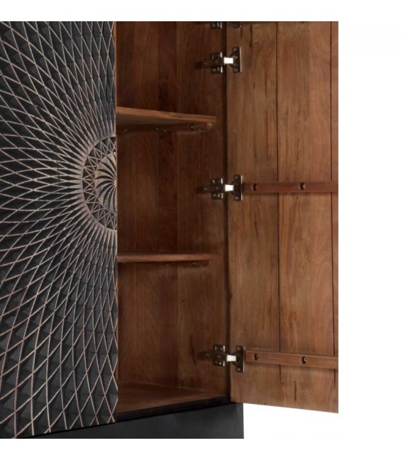 ARMARIO 80 X 40 COMPAS ARTESANAL MADERA GRIS