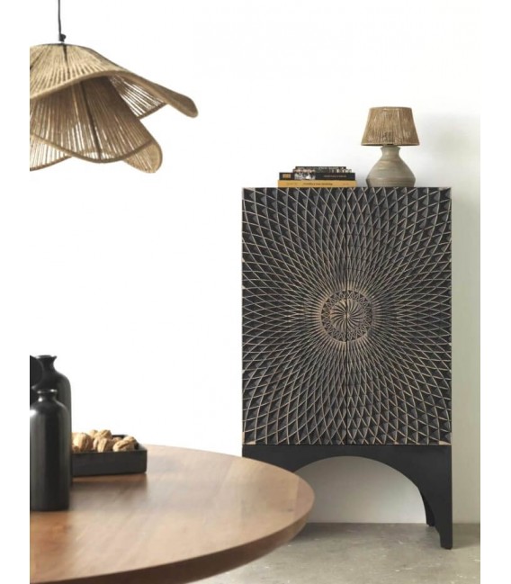 ARMARIO 80 X 40 COMPAS ARTESANAL MADERA GRIS