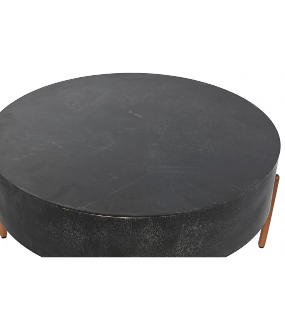 MESITA DE CENTRO 90 X 90 INDONESIA MANGO METAL