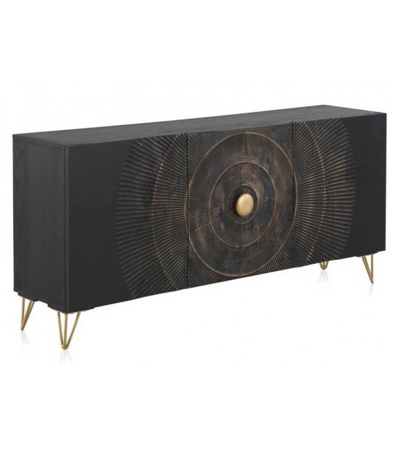 APARADOR 160 X 38 CUORUM MADERA MANGO METAL DORADO