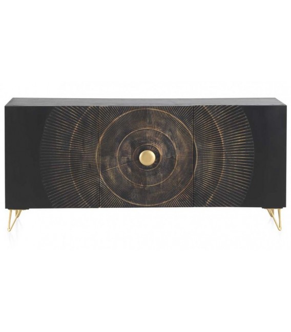 APARADOR 160 X 38 CUORUM MADERA MANGO METAL DORADO