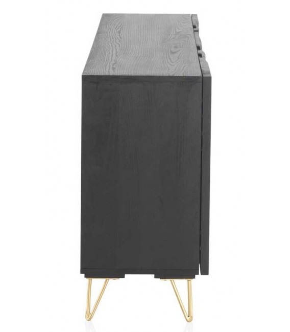 APARADOR 160 X 38 CUORUM MADERA MANGO METAL DORADO