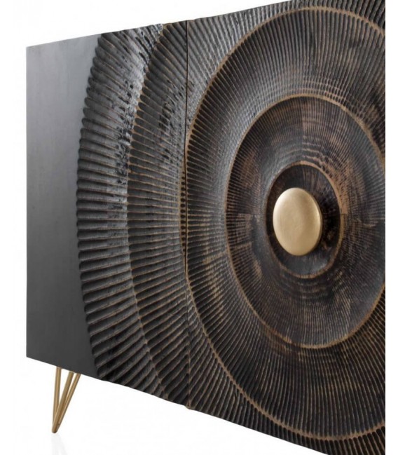 APARADOR 160 X 38 CUORUM MADERA MANGO METAL DORADO