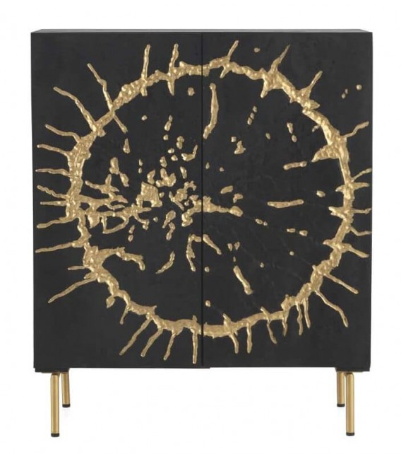 ARMARIO 100 X 4N SOL MADERA MANGO WENGUE METAL ORO