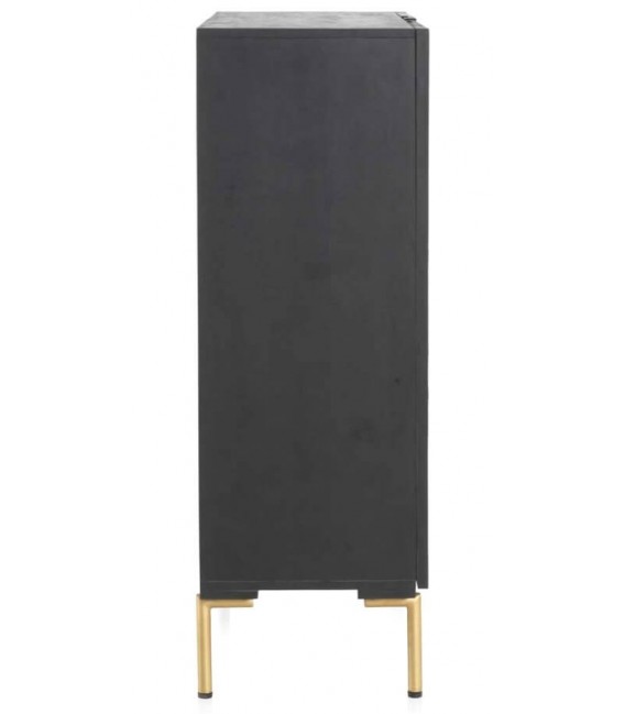 ARMARIO 100 X 4N SOL MADERA MANGO WENGUE METAL ORO