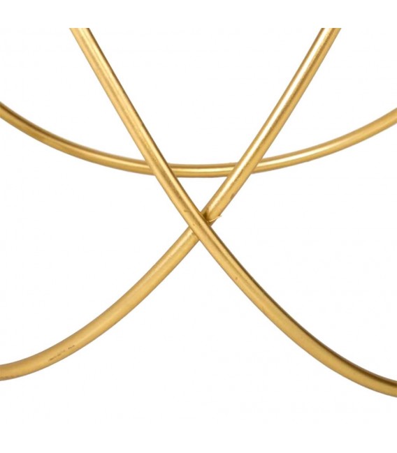 MESITA AUXILIAR 60 X 45 PEKISTAN METAL DORADO ESPEJO NEGRO