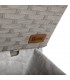 MUEBLE CESTAS BAÑO 35 X 35  PERLA 4 MADERA Y FIBRA SINTETICA GRIS TELA BLANCA