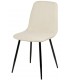 SILLA 45 X 55 MARLENE METAL NEGRO TELA BEIGE