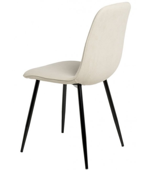 SILLA 45 X 55 MARLENE METAL NEGRO TELA BEIGE