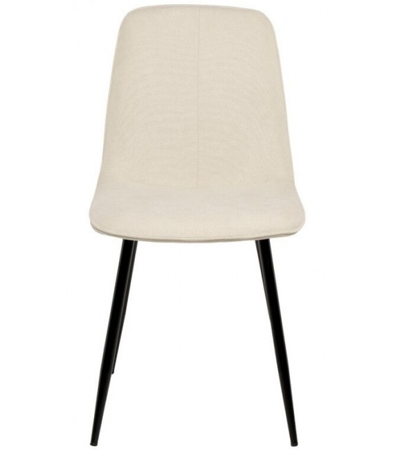 SILLA 45 X 55 MARLENE METAL NEGRO TELA BEIGE
