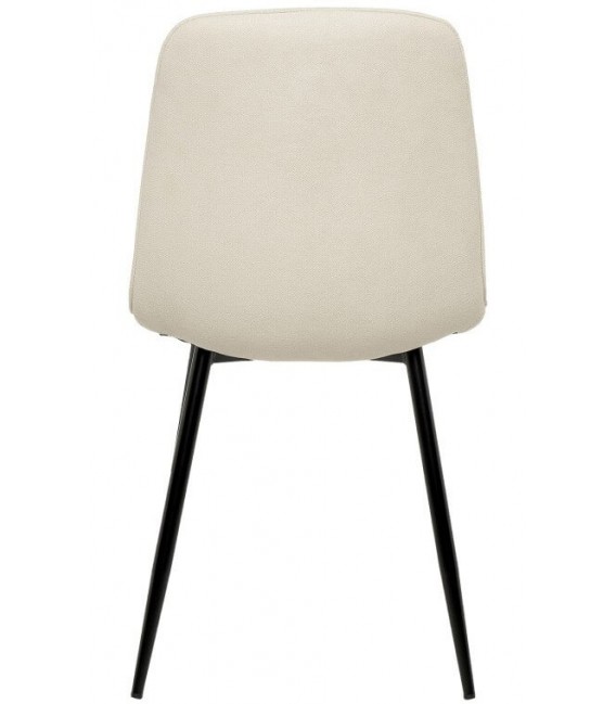 SILLA 45 X 55 MARLENE METAL NEGRO TELA BEIGE