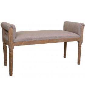 BANCO PIE DE CAMA 108 X 41 USIES MADERA NATURAL TELA TOPO