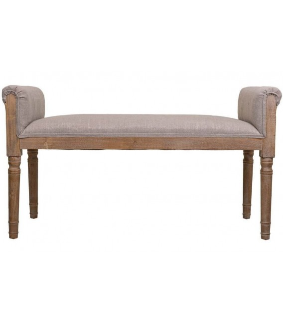 BANCO PIE DE CAMA 108 X 41 USIES MADERA NATURAL TELA TOPO