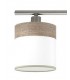 LAMPARA DE TECHO 55 X 14 CLOE METAL NIQUEL Y TEXTIL ROBLE GRIS Y BLANCO