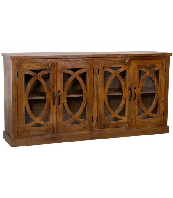 APARADOR 180 X 40 SEVILLA MADERA DE ROBLE CRISTAL