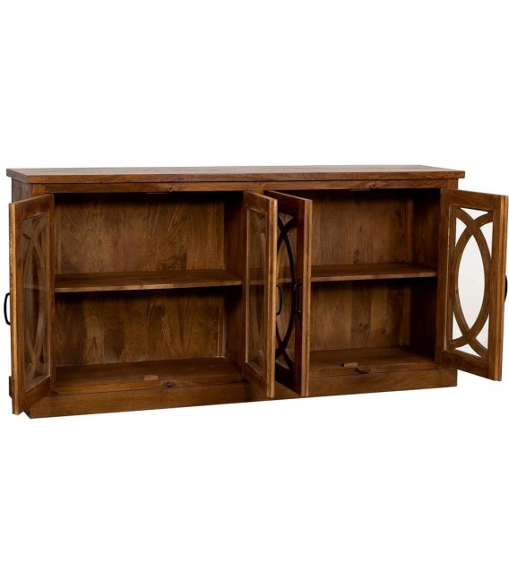 APARADOR 180 X 40 SEVILLA MADERA DE ROBLE CRISTAL