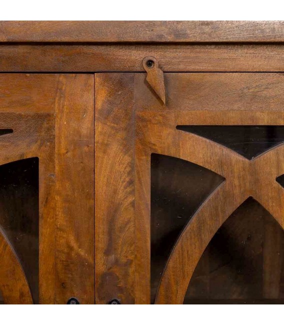 APARADOR 180 X 40 SEVILLA MADERA DE ROBLE CRISTAL