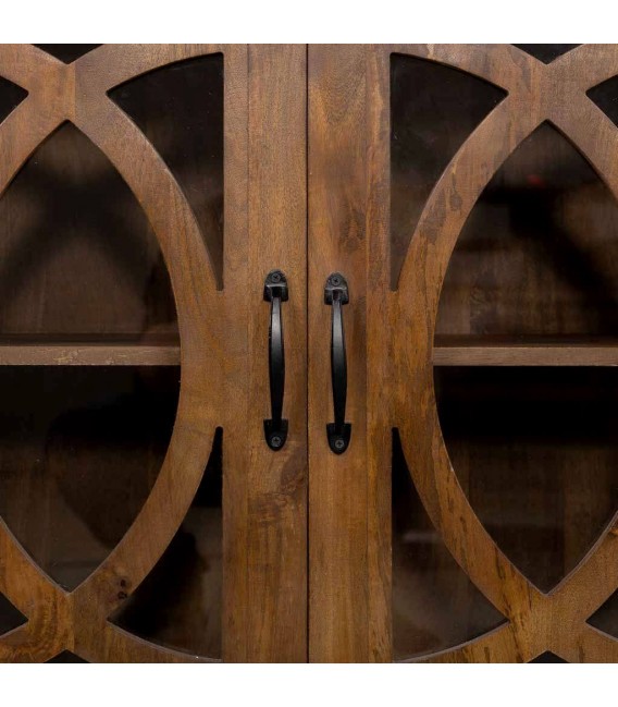 APARADOR 180 X 40 SEVILLA MADERA DE ROBLE CRISTAL