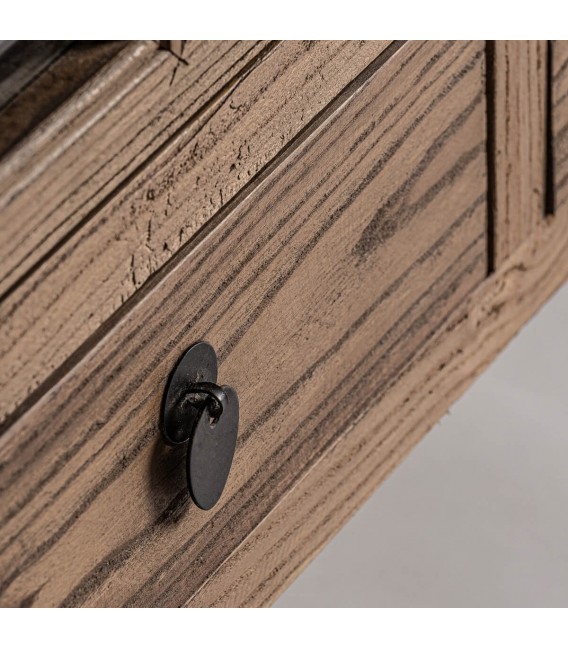 VITRINA 130 X 45 TARTU ARTESANAL MADERA DE OLMO NATURAL