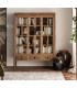 VITRINA 130 X 45 TARTU ARTESANAL MADERA DE OLMO NATURAL