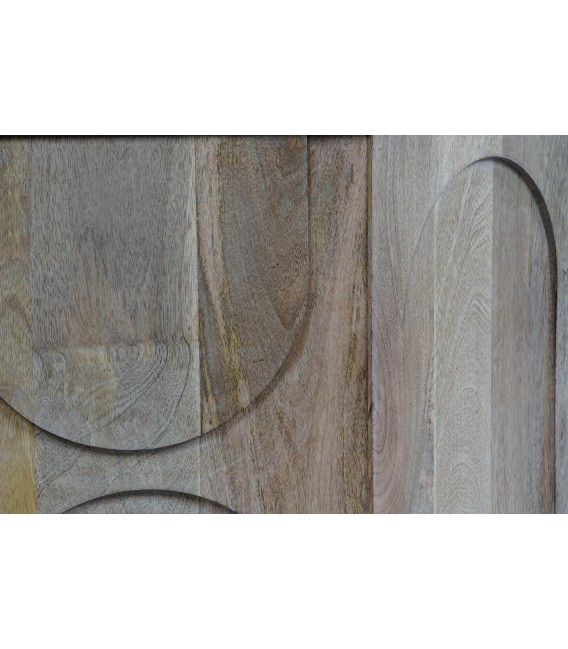 MESA DE CENTRO 80 X 80 TOLEDO MADERA DE MANGO MARMOL