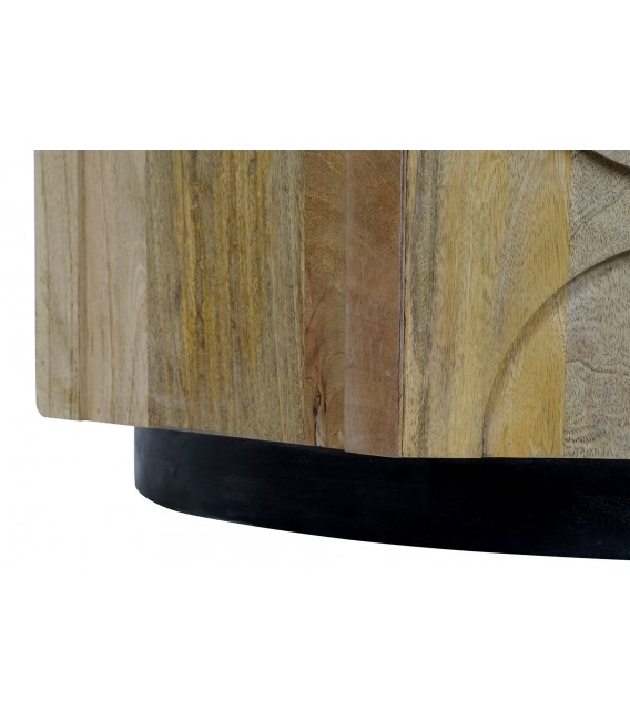 MESA DE CENTRO 80 X 80 TOLEDO MADERA DE MANGO MARMOL