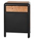 MESITA DE NOCHE 48 X 40 TERUEL METAL NEGRO MADERA