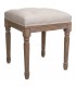 BANCO PIE DE CAMA 41 X 41 LUISI MADERA NATURAL TELA BEIGE