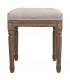 BANCO PIE DE CAMA 41 X 41 LUISI MADERA NATURAL TELA BEIGE