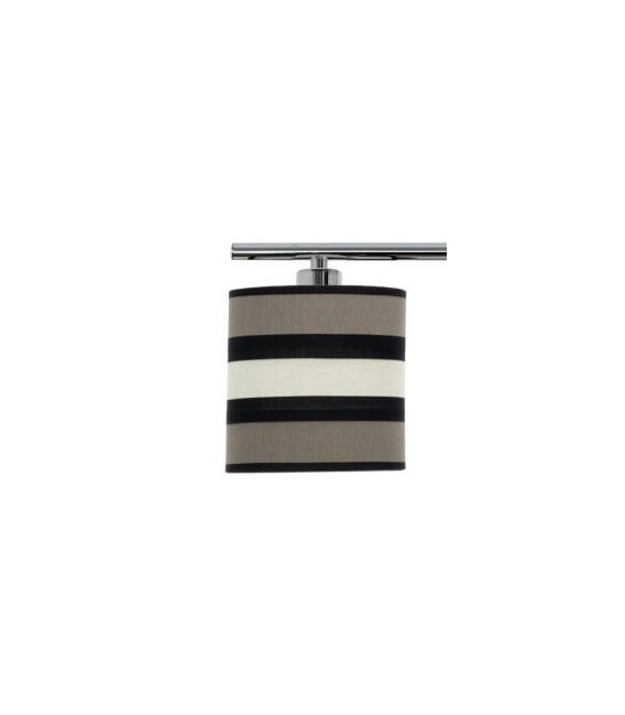 LAMPARA DE TECHO 55 X 14 KARLA TOPO Y BEIGE METAL NIQUEL