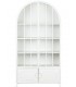 VITRINA 91 X 37 OPORTO METAL BLANCO CRISTAL MDMHOGAR