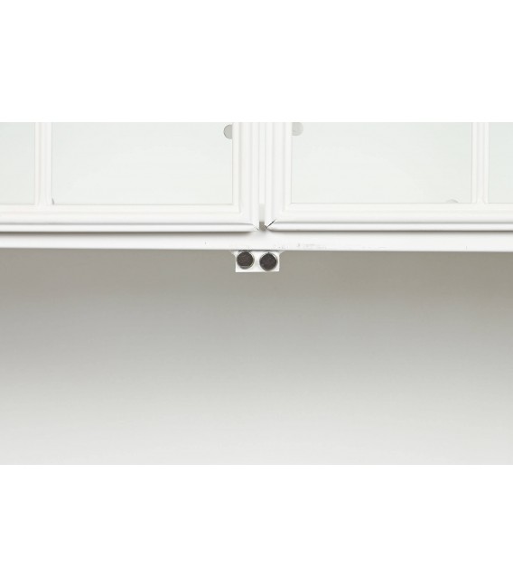 VITRINA 91 X 37 OPORTO METAL BLANCO CRISTAL MDMHOGAR