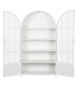 VITRINA 91 X 37 OPORTO METAL BLANCO CRISTAL MDMHOGAR