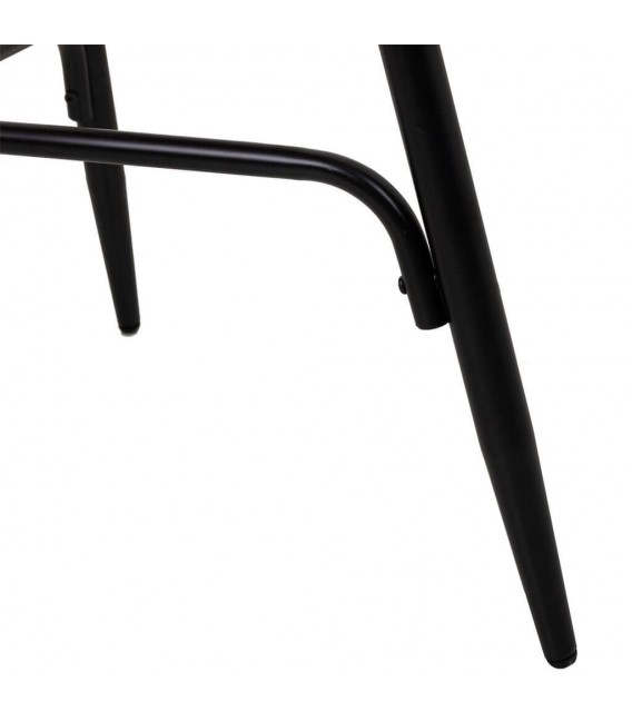 MESA ALTA 66 Ø CHULA METAL NEGRO MADERA NATURAL