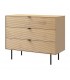 COMODA 100 X 40 SULTA MADERA ROBLE NATURAL Y NEGRO