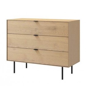 COMODA 100 X 40 SULTA MADERA ROBLE NATURAL Y NEGRO