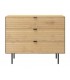 COMODA 100 X 40 SULTA MADERA ROBLE NATURAL Y NEGRO