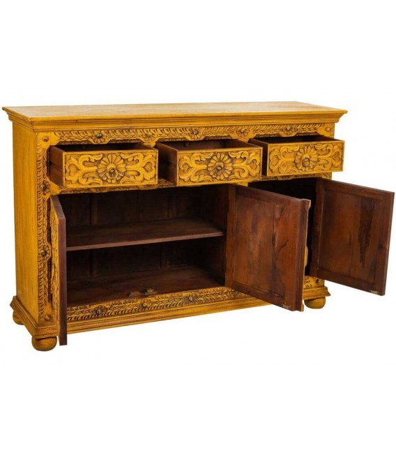 APARADOR 147 X 45 DELIA ARTESANAL MADERA AMARILLO