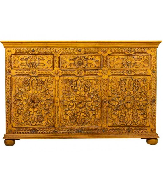 APARADOR 147 X 45 DELIA ARTESANAL MADERA AMARILLO