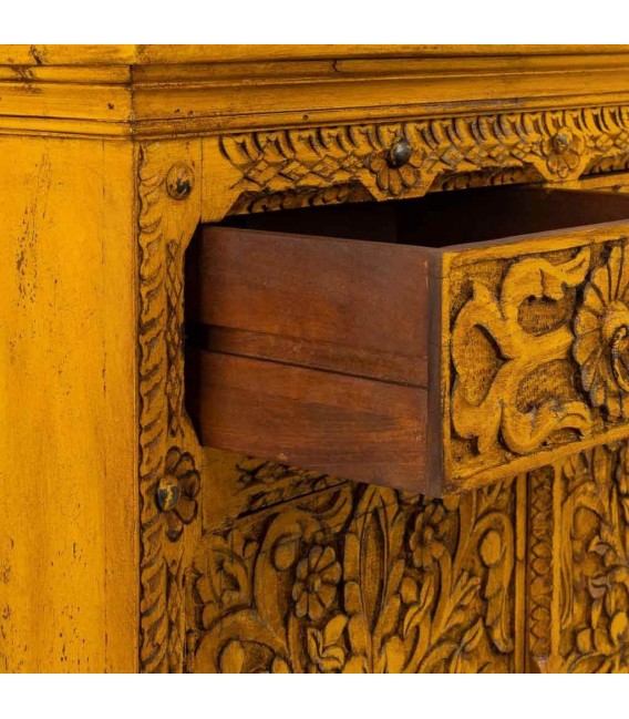 APARADOR 147 X 45 DELIA ARTESANAL MADERA AMARILLO