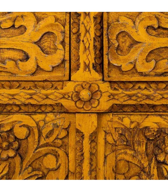 APARADOR 147 X 45 DELIA ARTESANAL MADERA AMARILLO