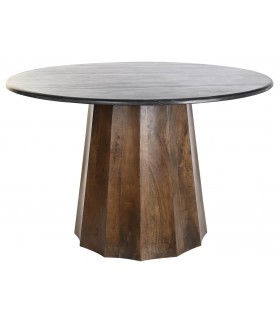 MESA DE COMEDOR 120 Ø X 76 TRANSILVANIA MANGO MARMOL NEGRO