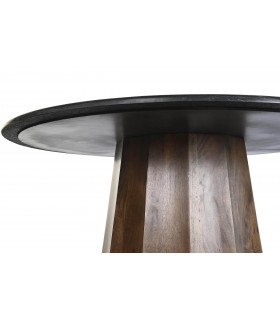 MESA DE COMEDOR 120 Ø X 76 TRANSILVANIA MANGO MARMOL NEGRO