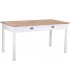 MESA DE COMEDOR 150 X 80 MIRLO MADERA NATURAL Y BLANCO 2 CAJONES