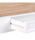 MESA DE COMEDOR 150 X 80 MIRLO MADERA NATURAL Y BLANCO 2 CAJONES