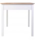 MESA DE COMEDOR 150 X 80 MIRLO MADERA NATURAL Y BLANCO 2 CAJONES