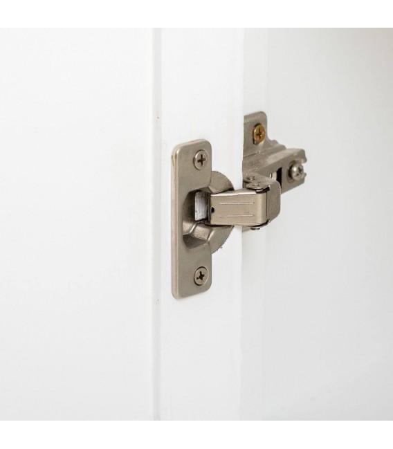 VITRINA 81 X 40 MIRLO MADERA NATURAL Y BLANCO 2 PUERTAS